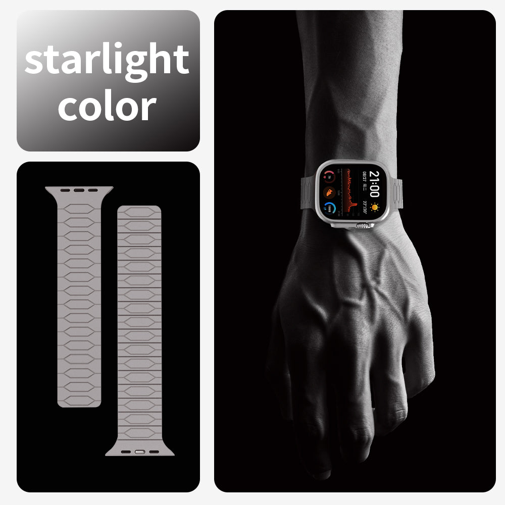 Magnetic Silica Gel Strap for Apple Watch 42 / 44 / 45 / 49mm