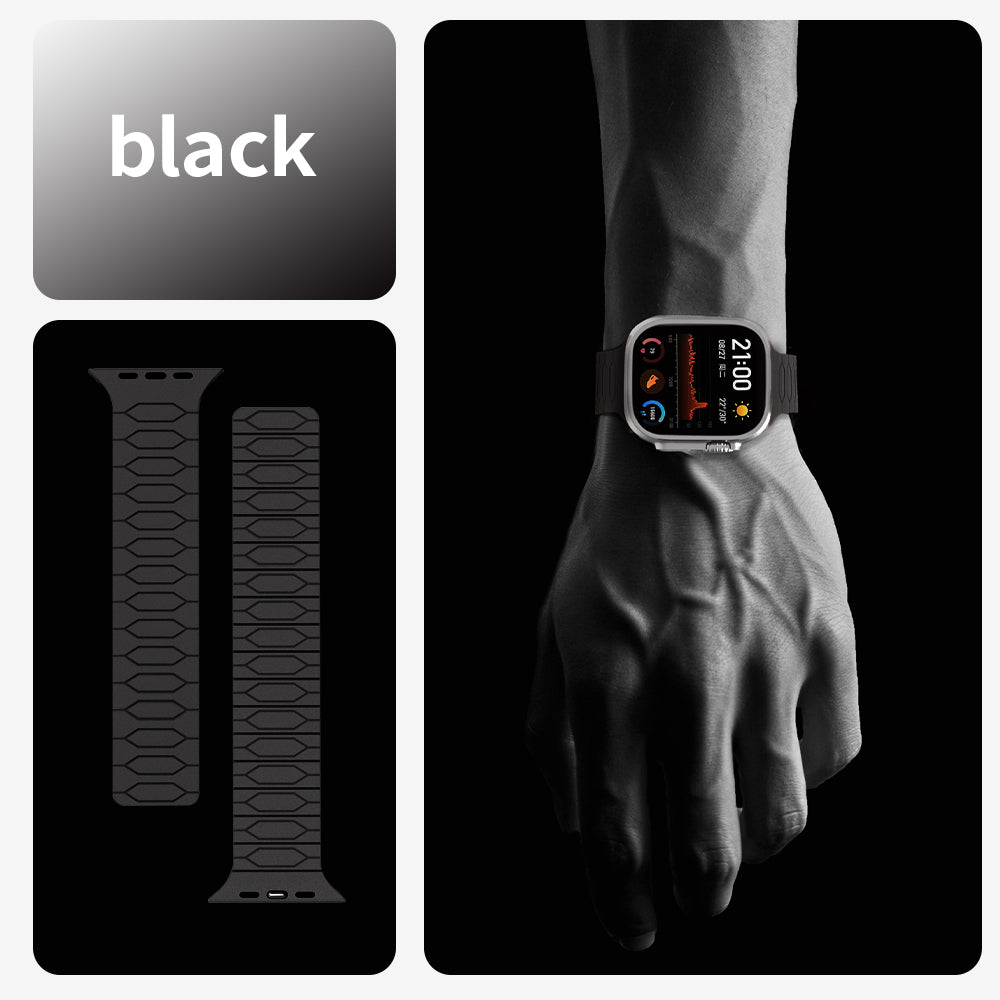 Magnetic Silica Gel Strap for Apple Watch 42 / 44 / 45 / 49mm