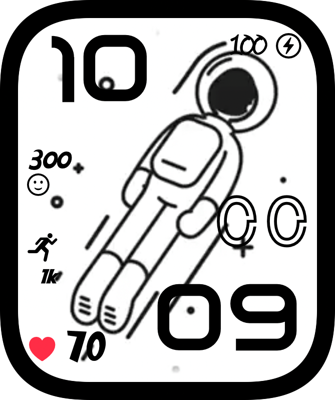 無料時計の顔: カシオの宇宙飛行士