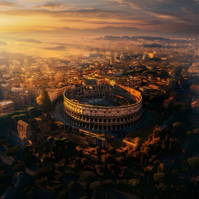 Roman Colosseum Sunset Digital Wallpaper Listing