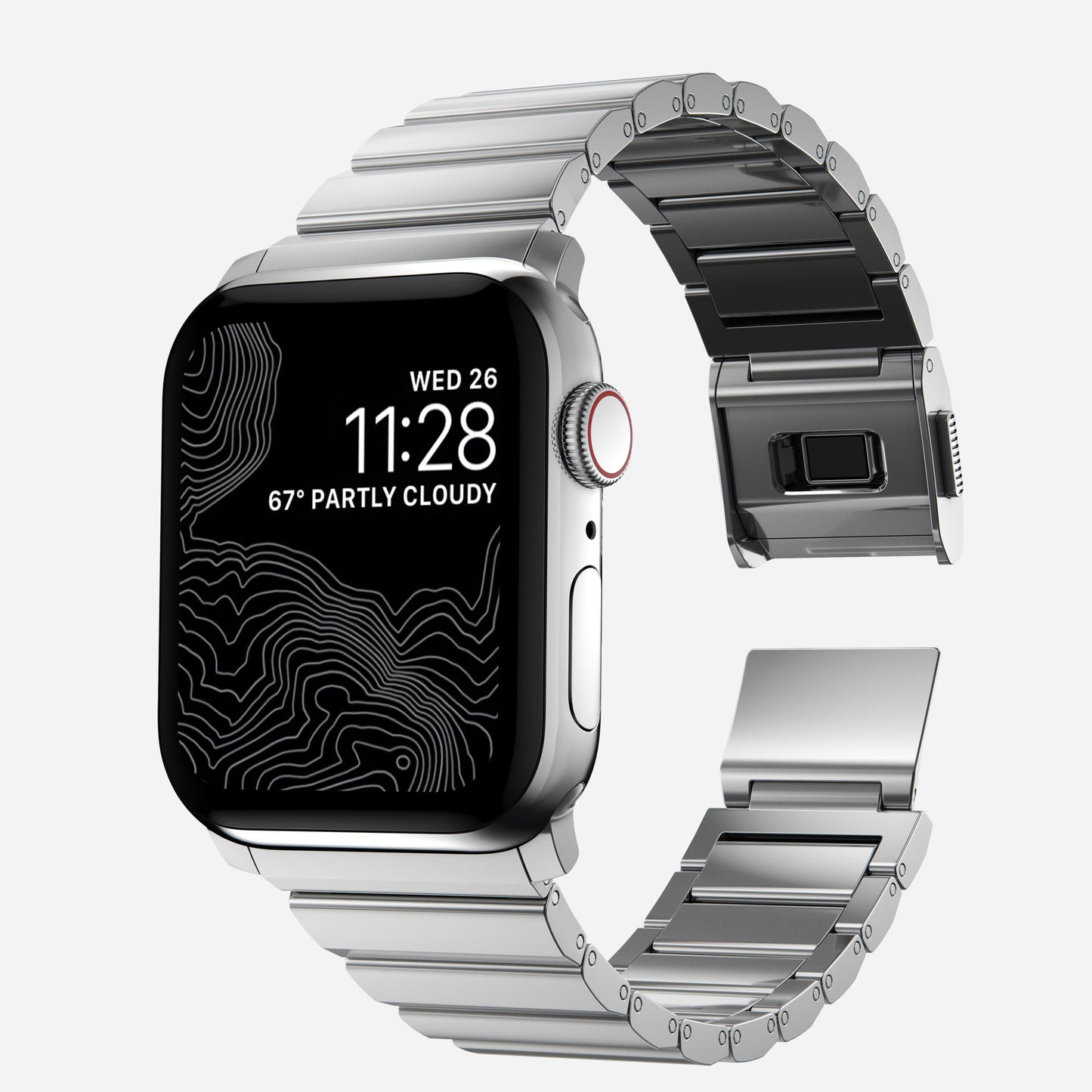 Apple Watch용 마그네틱 걸쇠가 있는 티타늄 팔찌