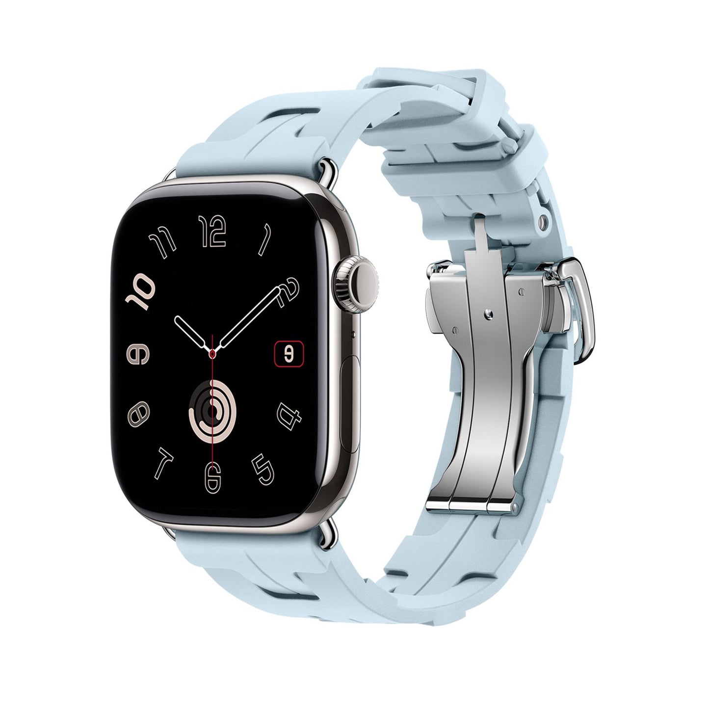 Geometry Elastomer Sport Strap for Apple Watch - Bleu Acier