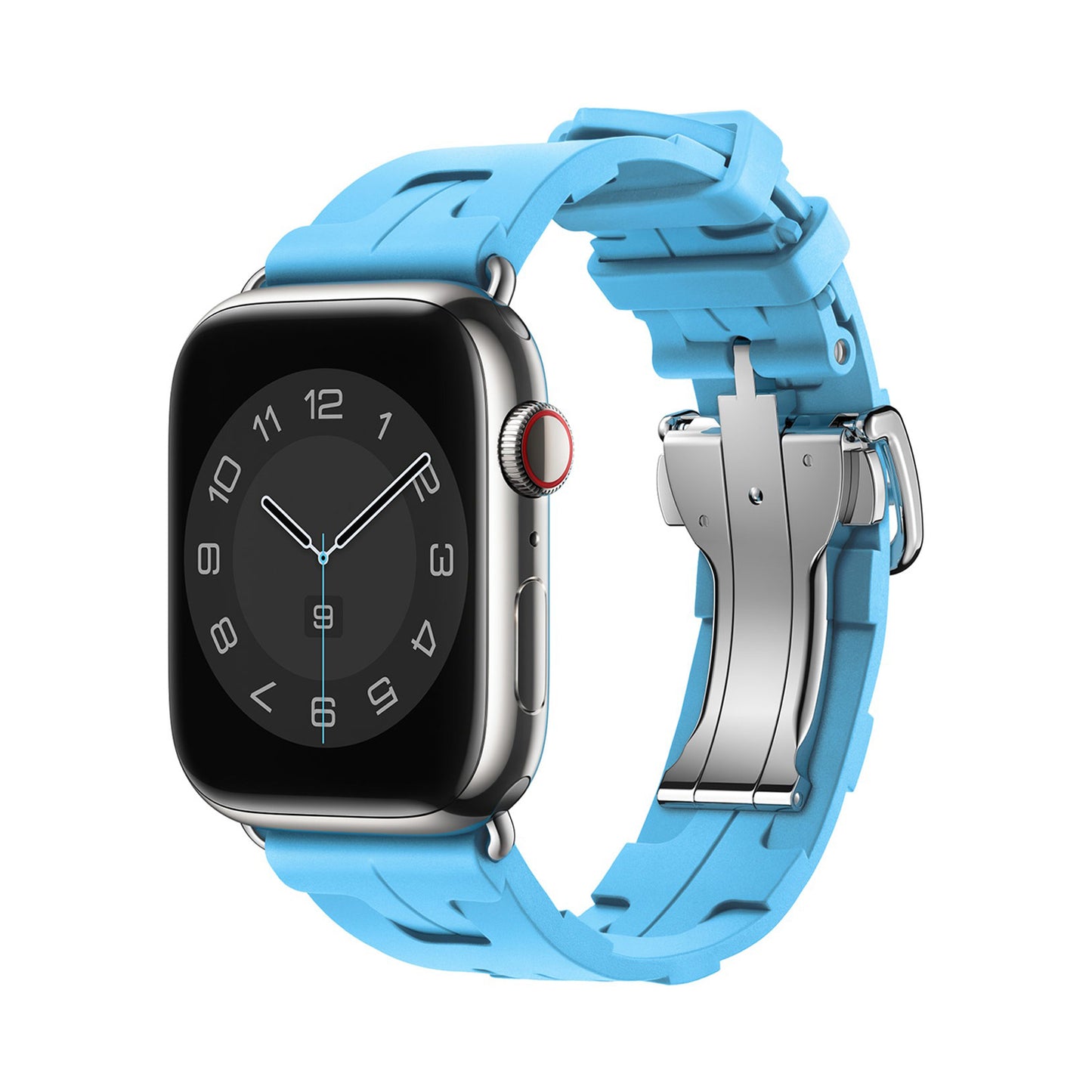Geometry Elastomer Sport Strap for Apple Watch - Bleu Céleste