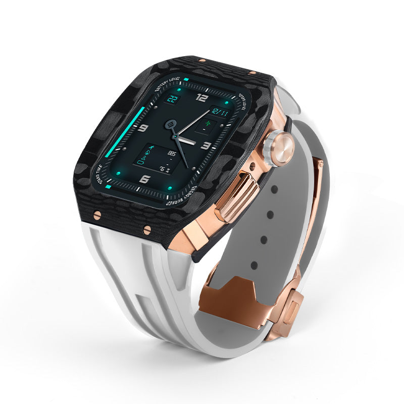 Apple Watch 4/5/6/7/8/9 Case - Carbon Fiber Titanium Case