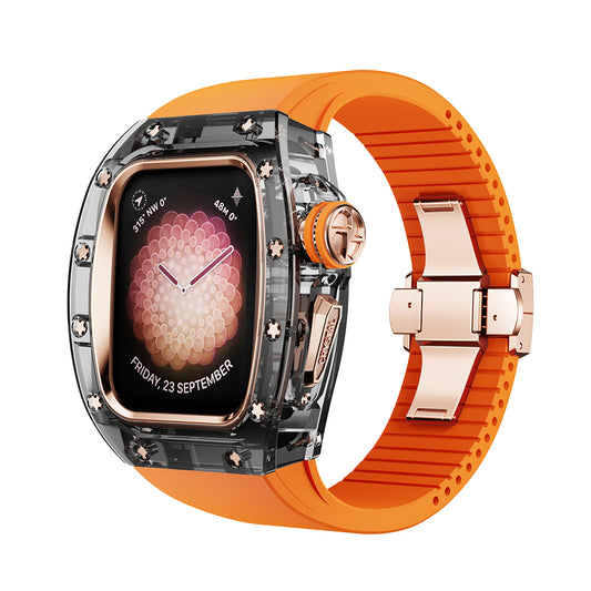Apple Watch Case For Series 4/5/6/7/8/SE - K9 Grey Crystal Case RG Hardware