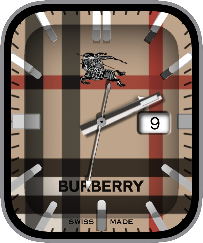 Burberry Watch face Janie - Burberry Plaid - watch face for Apple Watch, WearOS  main image 2
