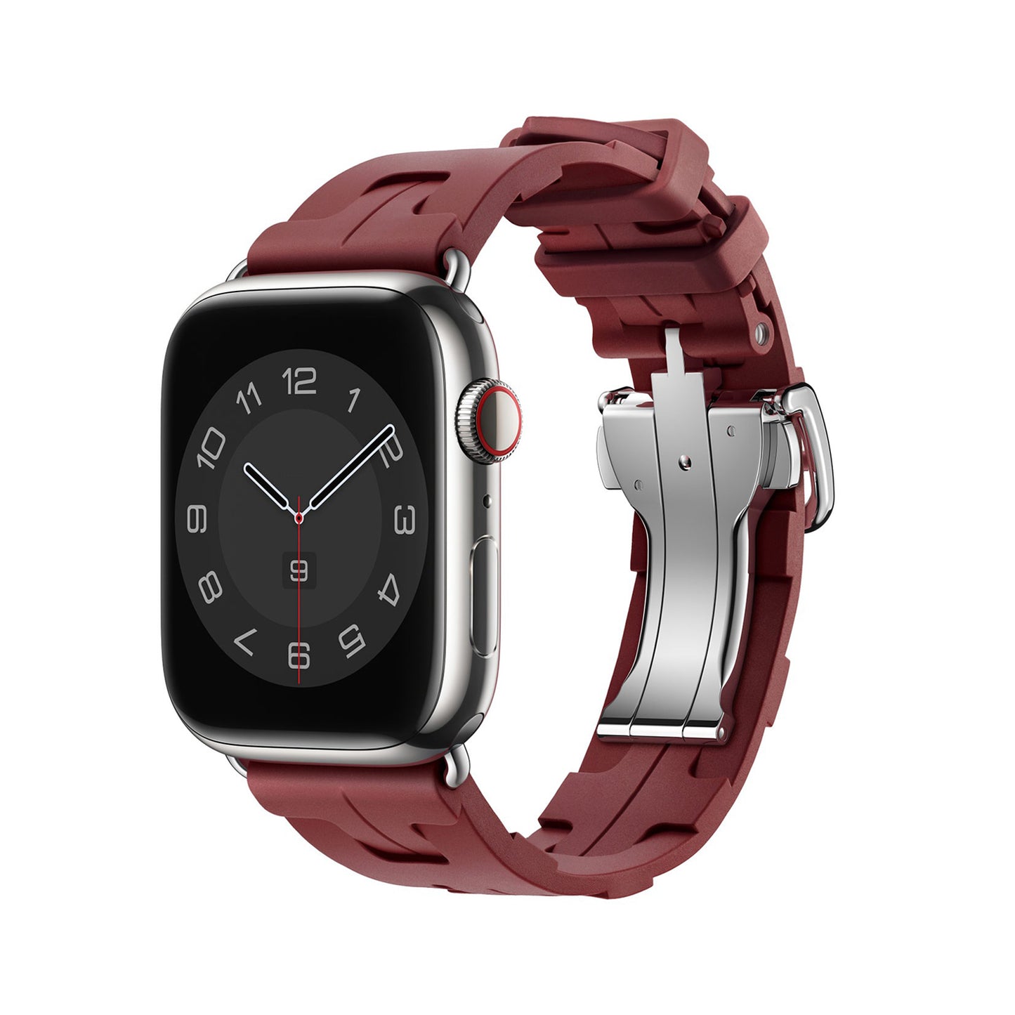 Geometry Elastomer Sport Strap for Apple Watch - Rough Red