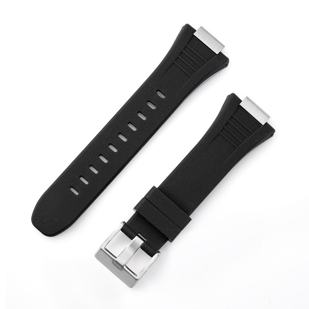 Apple Watch Case 44mm - Black Bezel Steel Case + Silicon Strap (4 Screws)