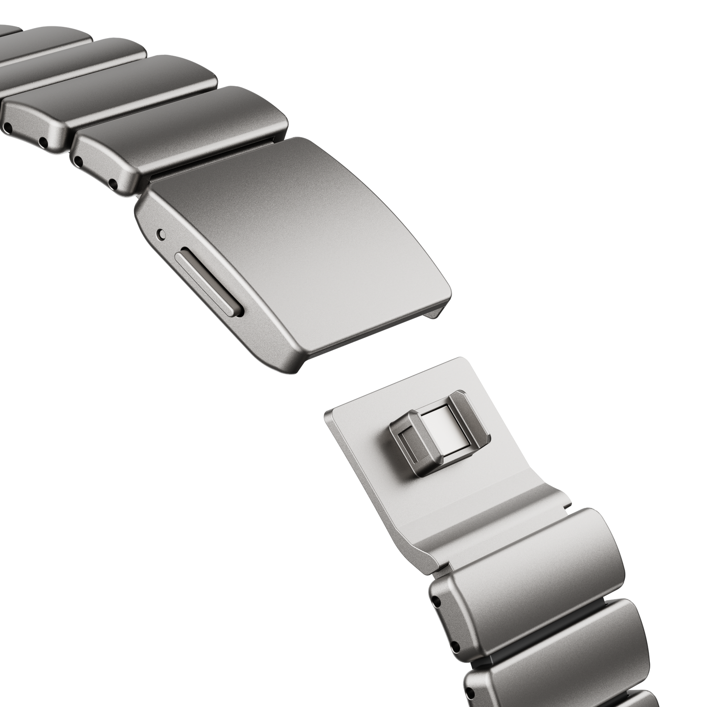 Titanium Silicone Hybrid Apple Watch Band for Apple Watch : Titanium - Black Silicone Inner Link