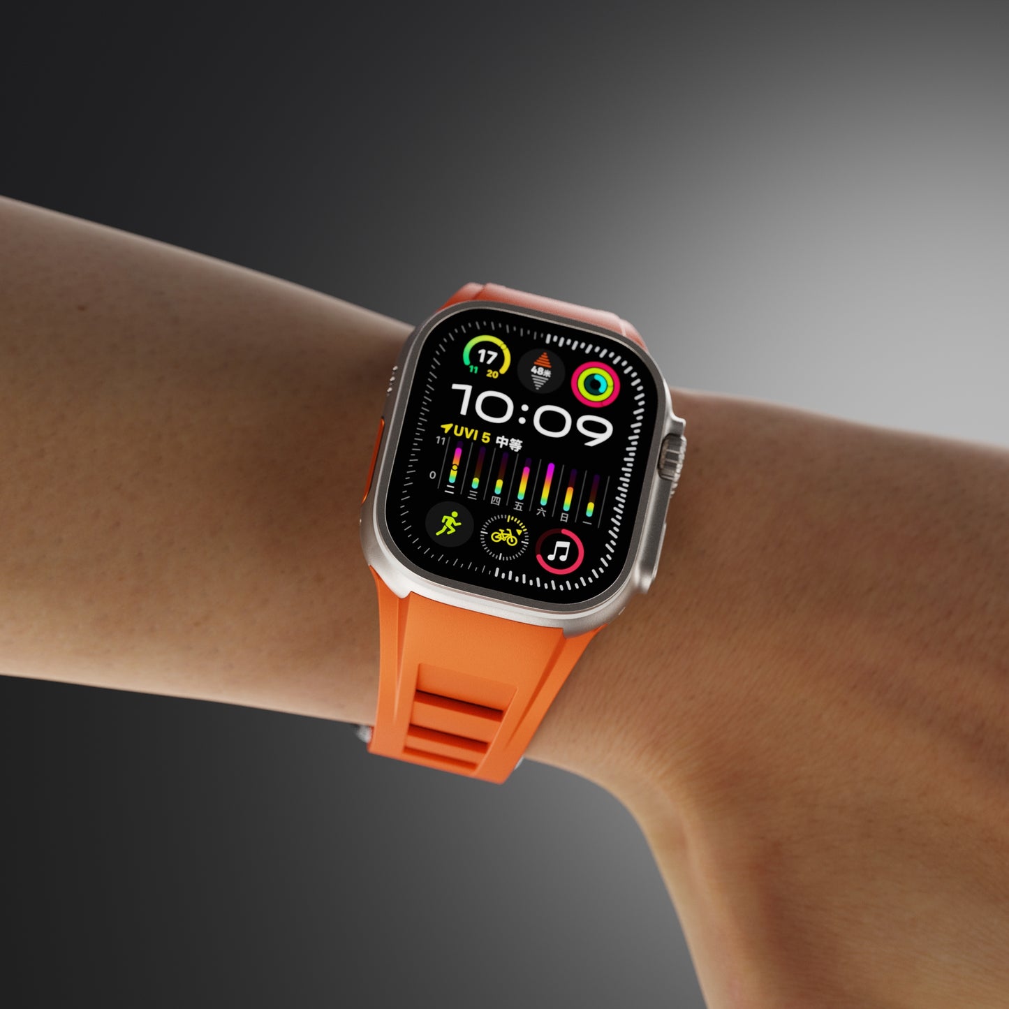 Cinturino sportivo in silicone liquido per Apple Watch