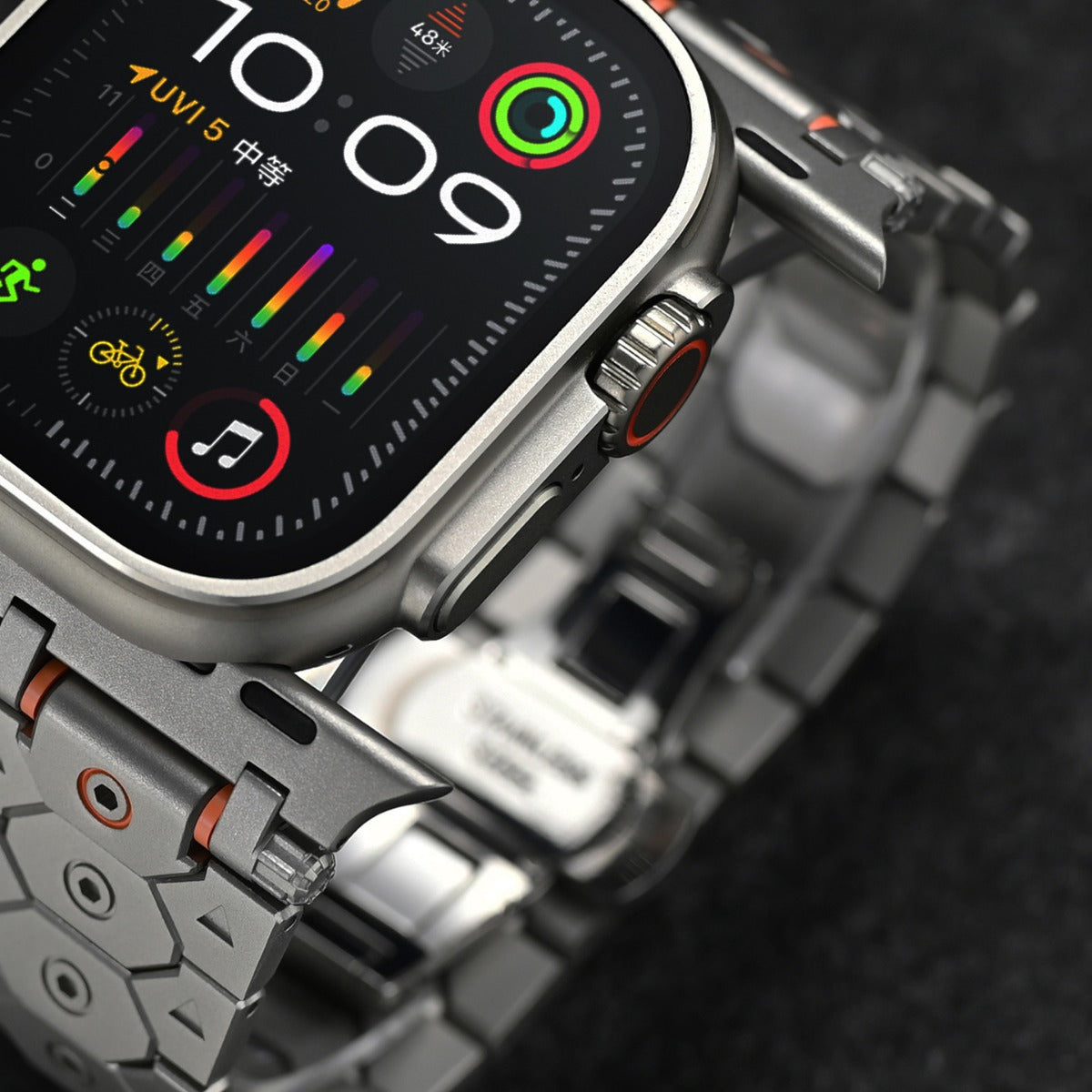 Bracciale in acciaio inossidabile Titan stile tattico per Apple Watch