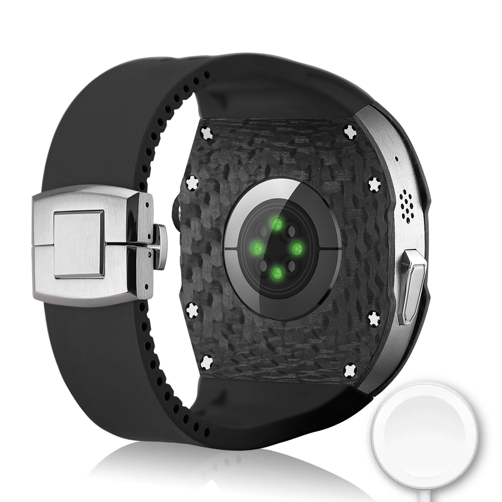 Serie ICONIC CF 49mm - Custodia per Apple Watch Ultra (Nero)