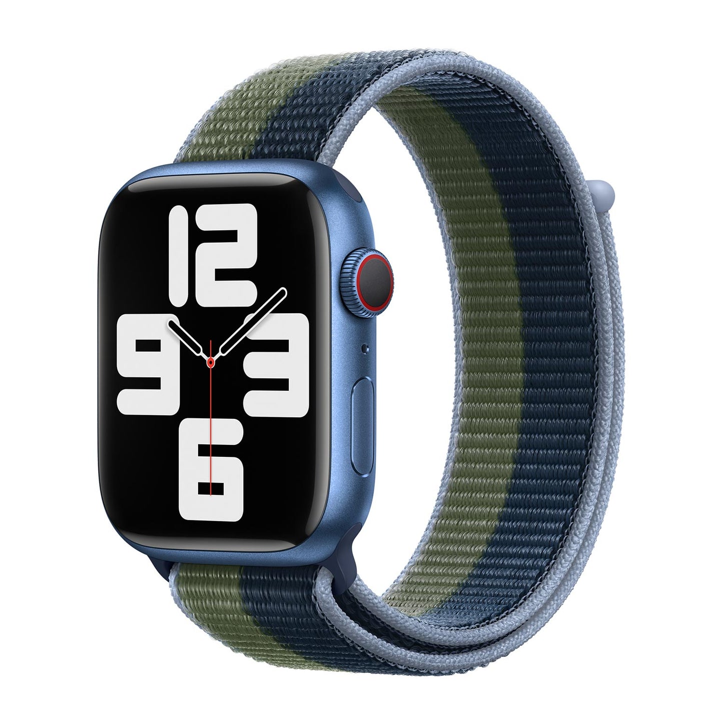 Sport Weave Nylon Loop Strap for Apple Watch - Abyss Blue/Moss Green
