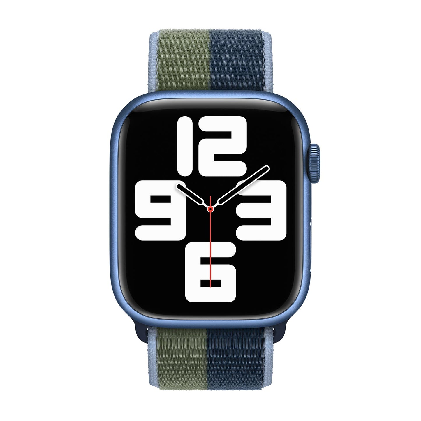 Sport Weave Nylon Loop Strap for Apple Watch - Abyss Blue/Moss Green