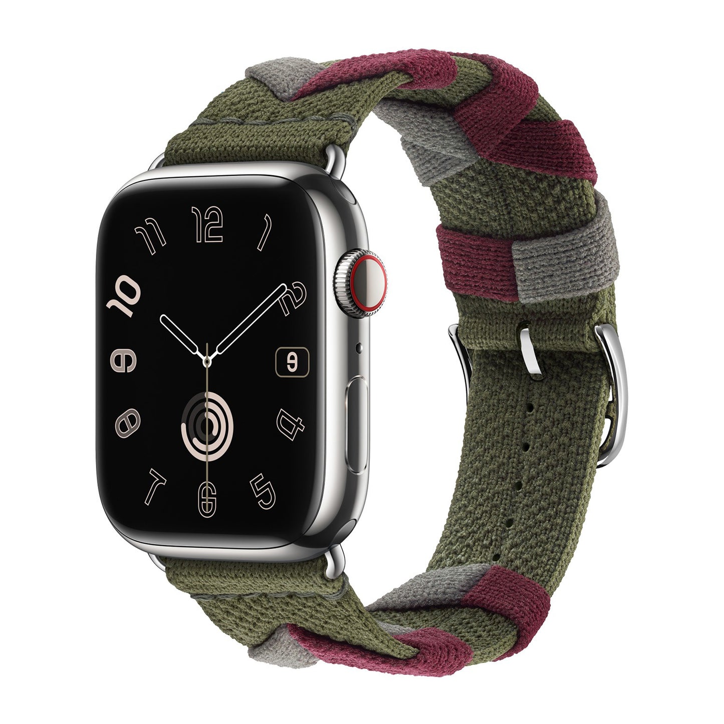 Braided Chevron Nylon Strap for Apple Watch - Kaki