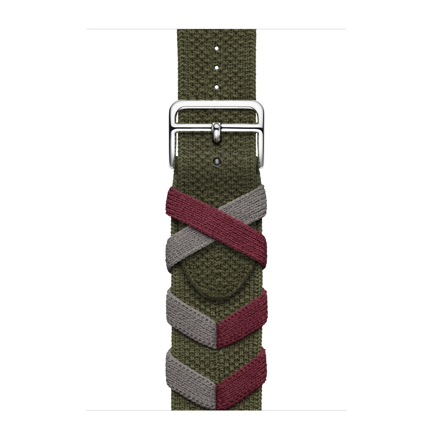 Braided Chevron Nylon Strap for Apple Watch - Kaki