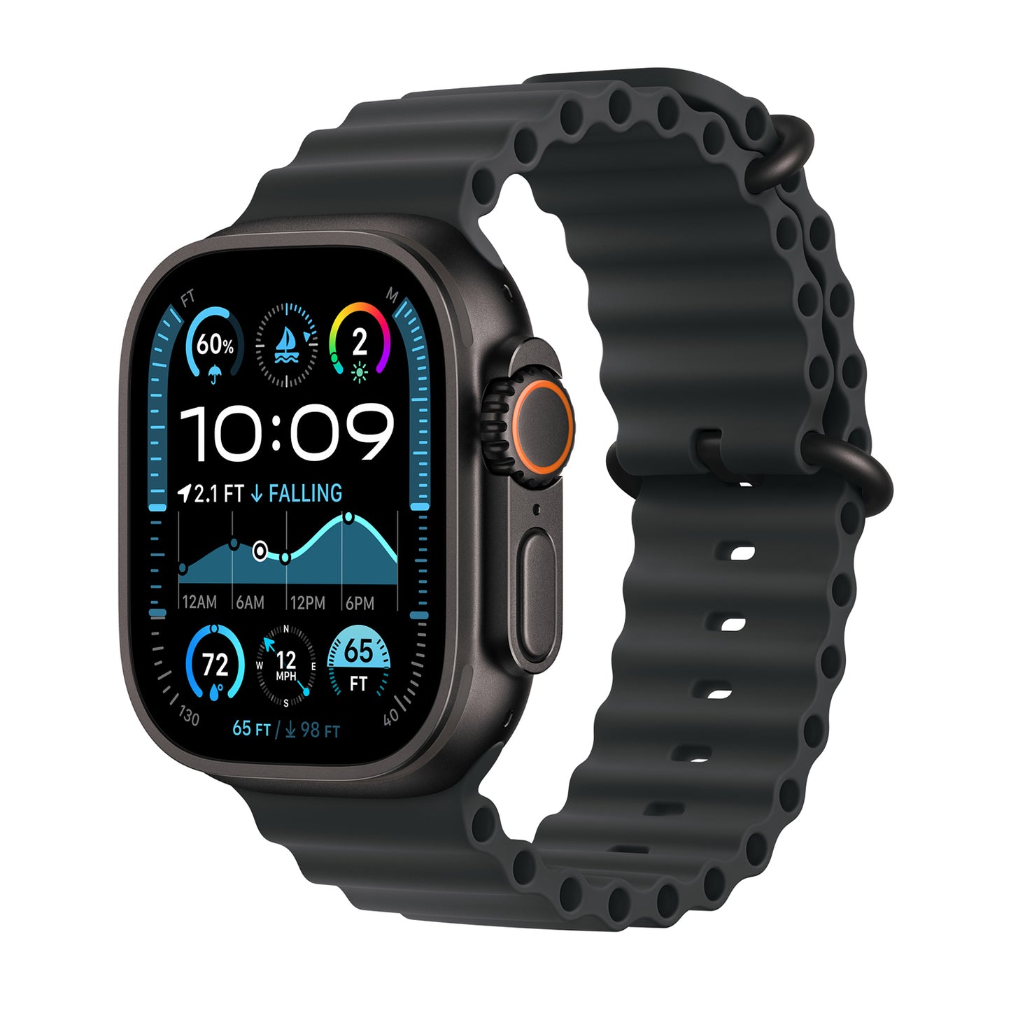 Silicone Sport Band untuk Apple Watch - Midnight Black