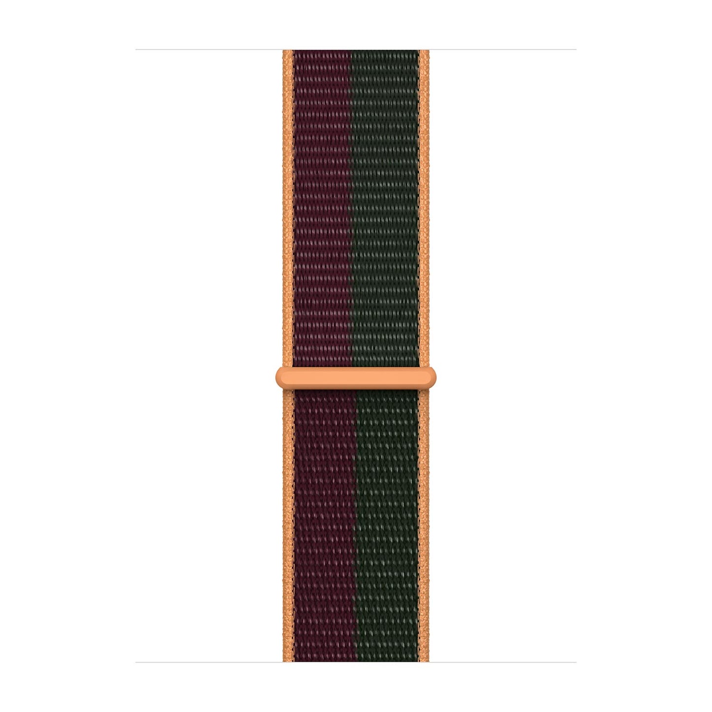 Sport Weave Nylon Loop Strap for Apple Watch - Dark Cherry/Forest Green