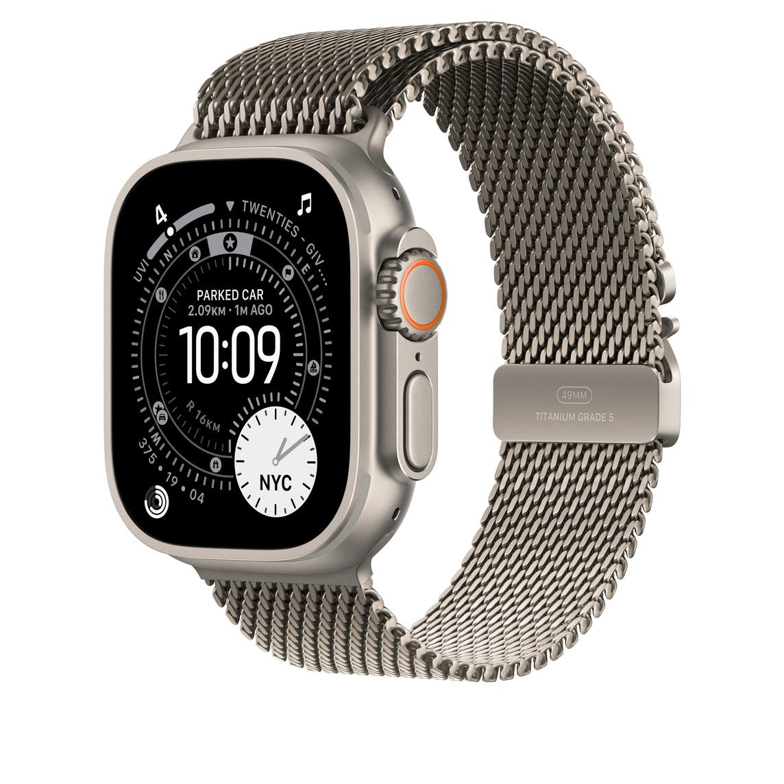 Titanium Milanese Strap for Apple Watch – Natural Finish