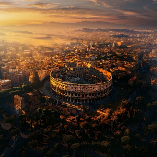 Roman Colosseum Sunset Digital Wallpaper Listing