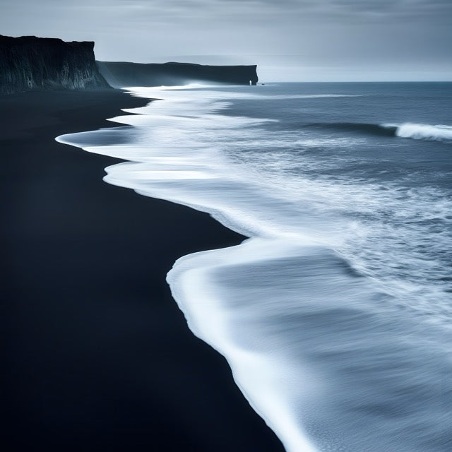 Reynisfjara Black Sand Beach Digital Wallpaper