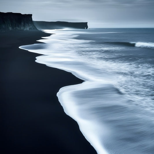 Reynisfjara Black Sand Beach Digital Wallpaper
