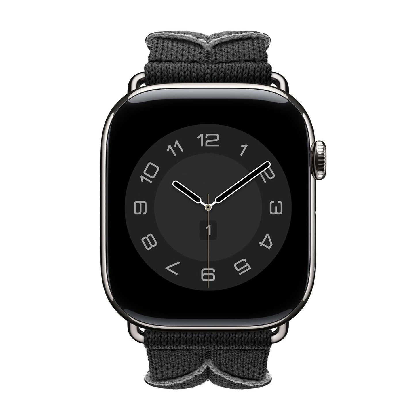 Braided Chevron Nylon Strap for Apple Watch - Noir / Gris