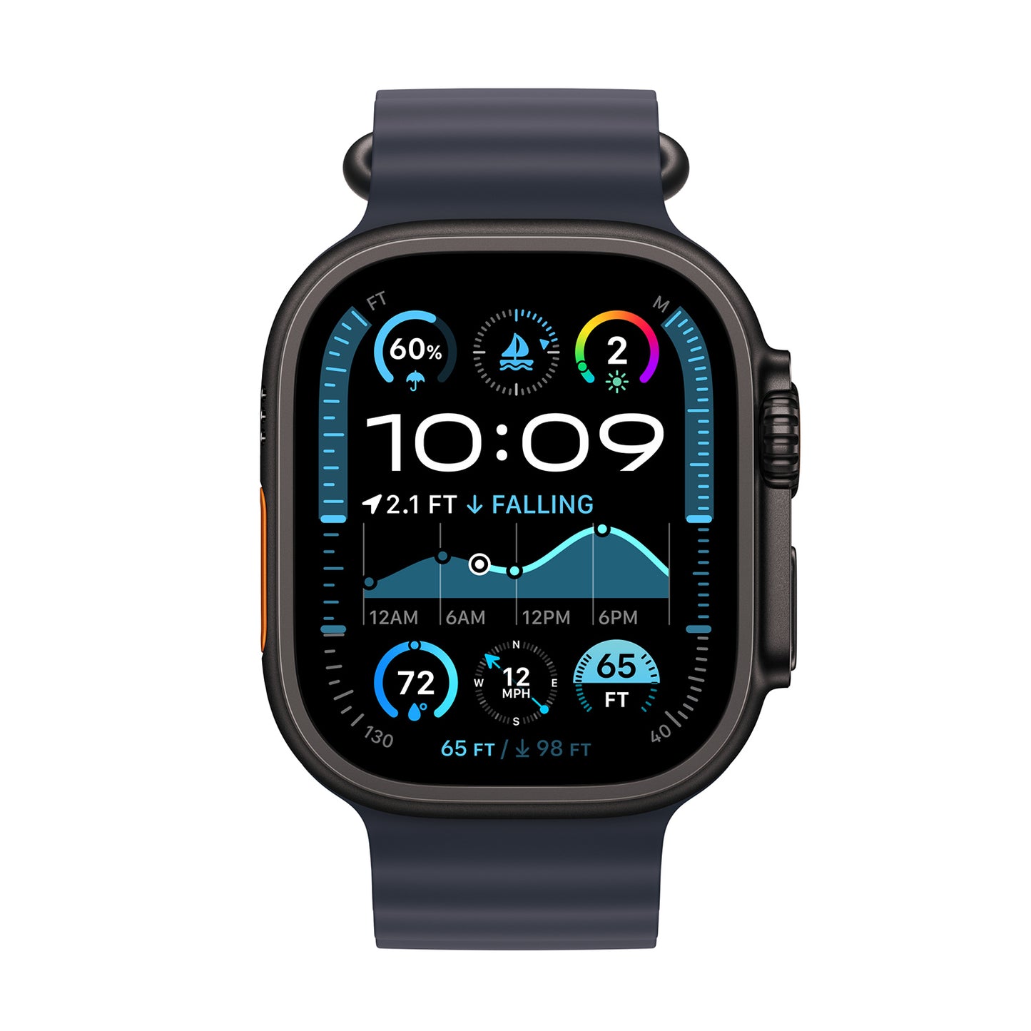 Silikonsportband für Apple Watch - Mitternachtsschwarz