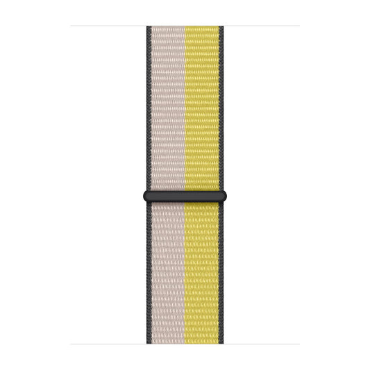 Sport Weave Nylon Loop Strap for Apple Watch - Oat Milk/Lemon Zest