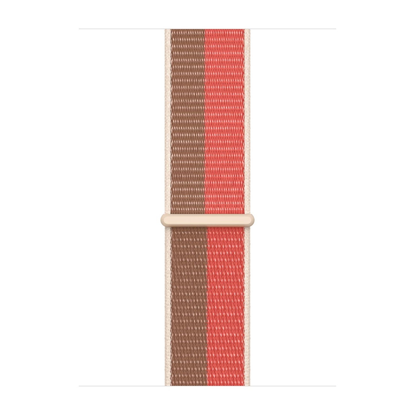 Sport Weave Nylon Loop Strap for Apple Watch - Pink Pomelo/Tan