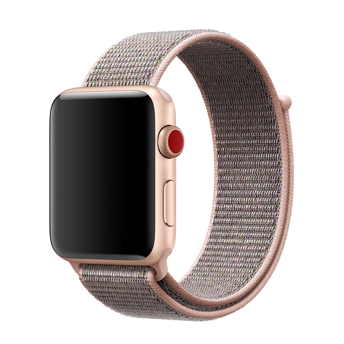 Sport Weave Nylon Loop Strap for Apple Watch - Pink Sand