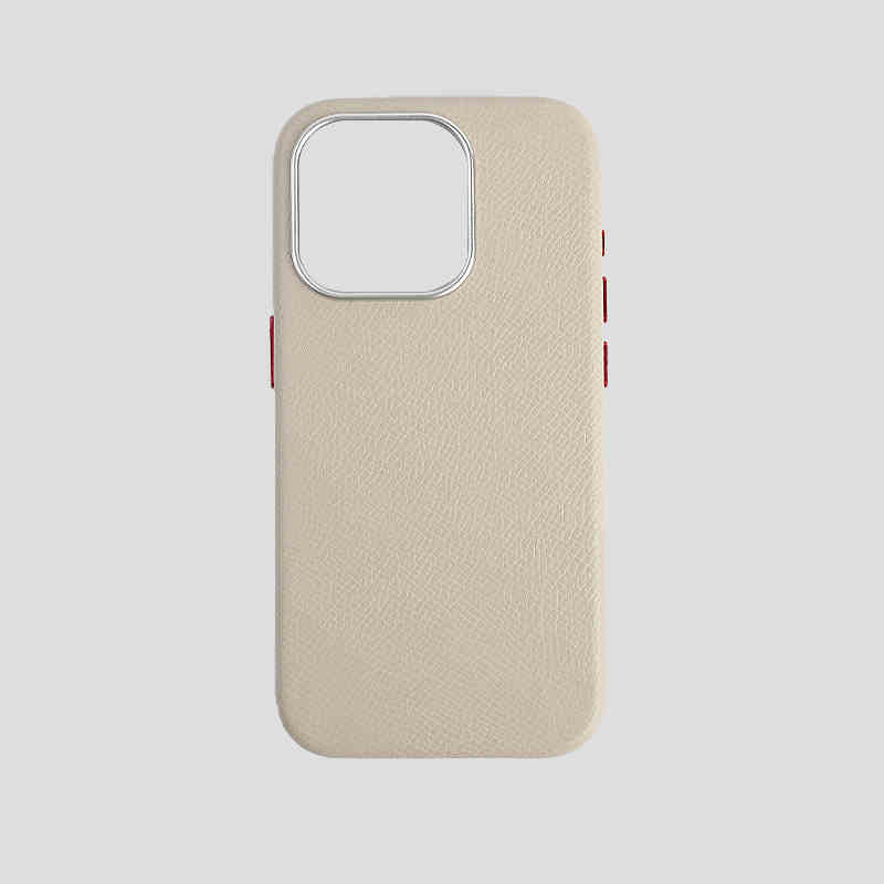 Funda de cuero genuino Epsom con MagSafe para iPhone 15