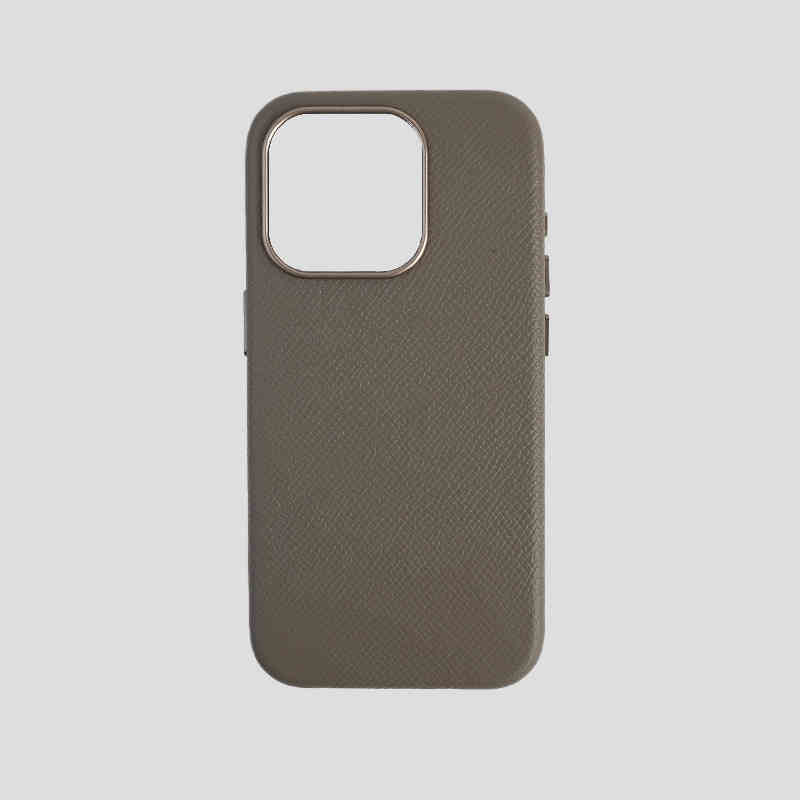 Funda de cuero genuino Epsom con MagSafe para iPhone 15