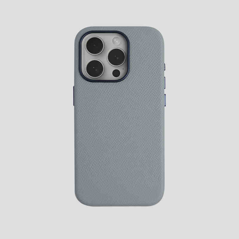 Funda de cuero genuino Epsom con MagSafe para iPhone 15