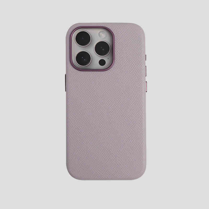 Funda de cuero genuino Epsom con MagSafe para iPhone 15