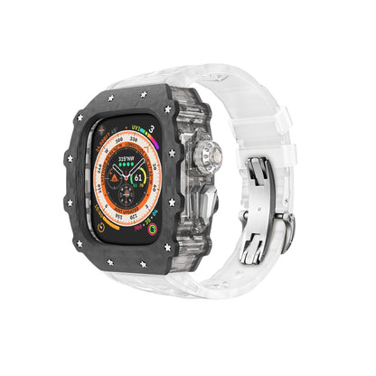 GLACIUM CF Series 45mm - Custodia per Apple Watch (Argento)