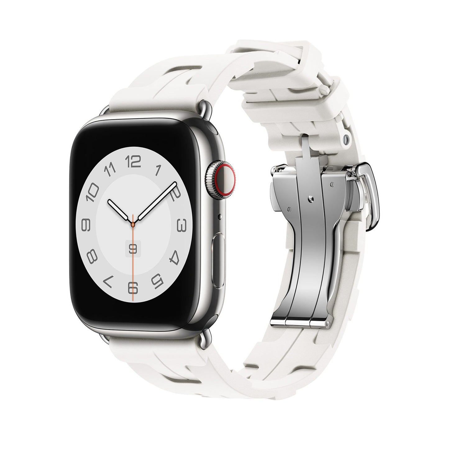 Geometry Elastomer Sport Strap for Apple Watch - Blanc