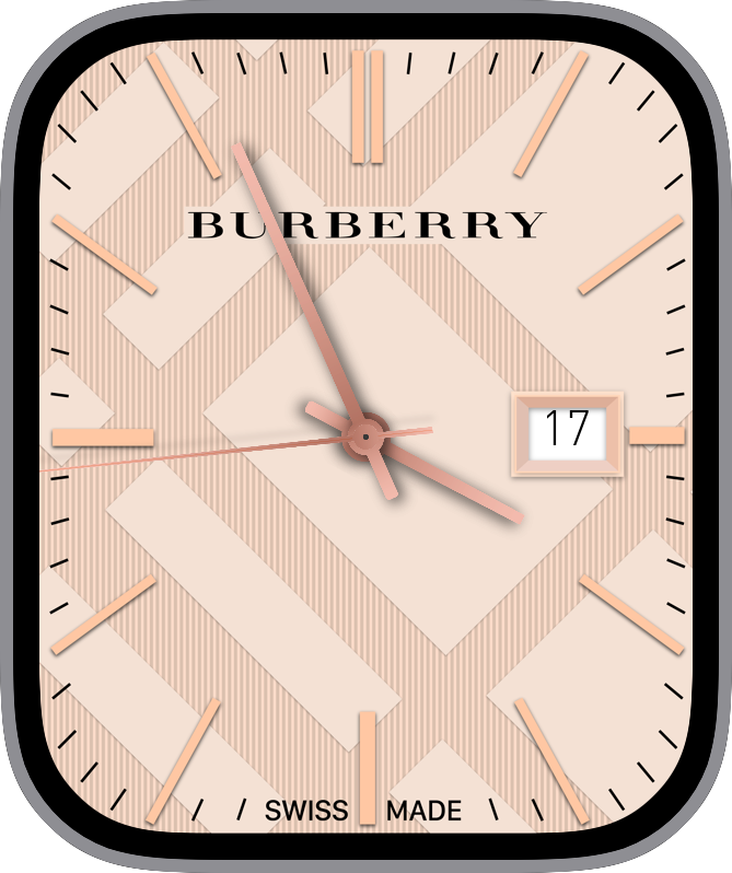 Free Apple Watch Face: Burberry Rose Gold