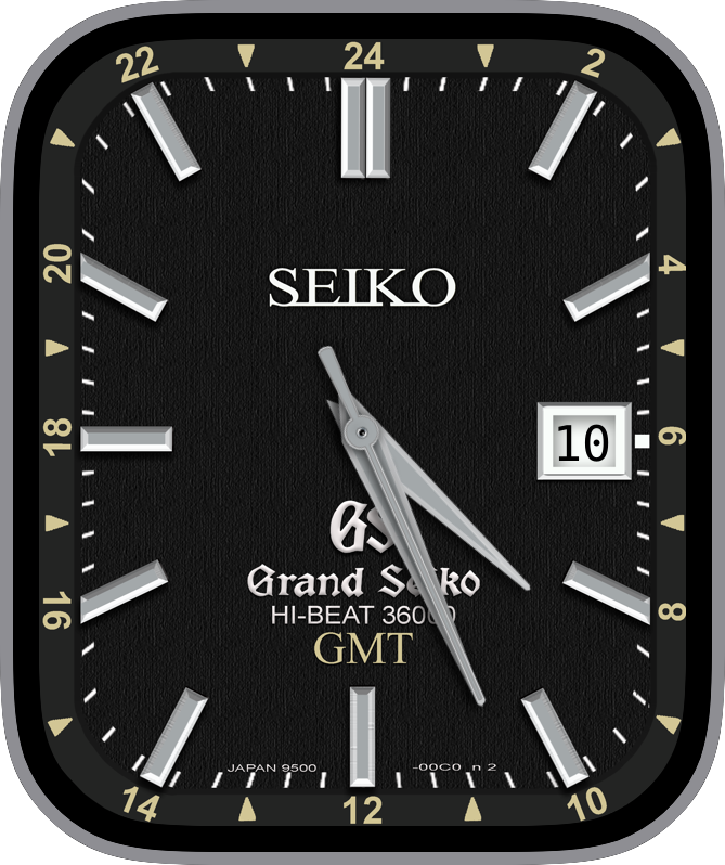 Free Apple Watch Face: Seiko HI.BEAT 36000, Negro