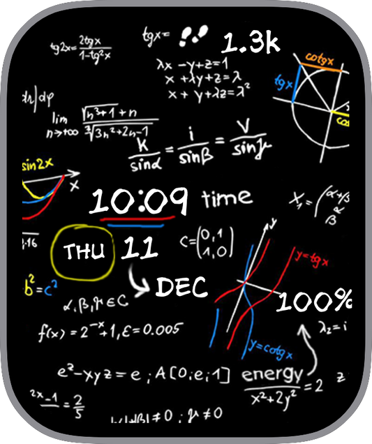 Free Apple Watch Face: Math Scribbles