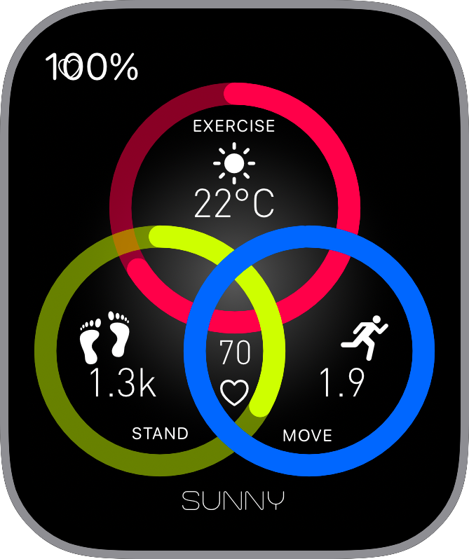 Free Apple Watch Face: Activity clock V3 by 3T