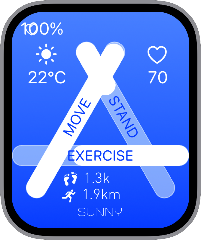 Free Apple Watch Face: Activity clock V4 by 3T