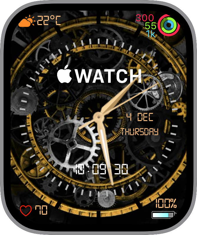 Free Apple Watch Face: WatchGoldBlack