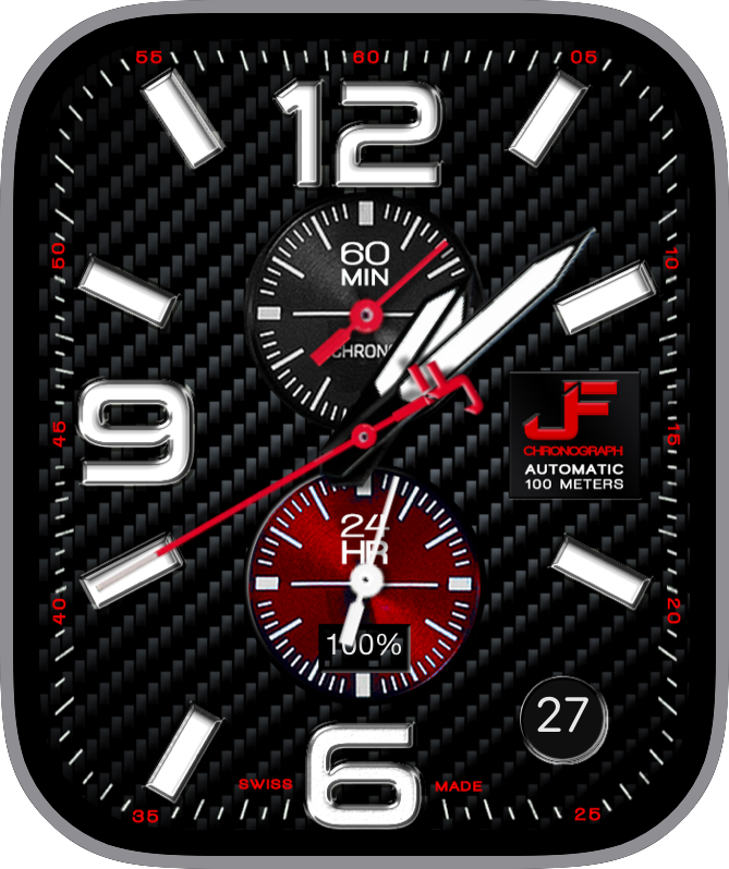 Free Apple Watch Face: JFElectraCFChronograph