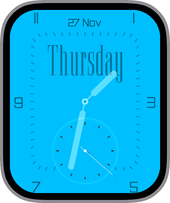 Free Apple Watch Face: IbeamBlue