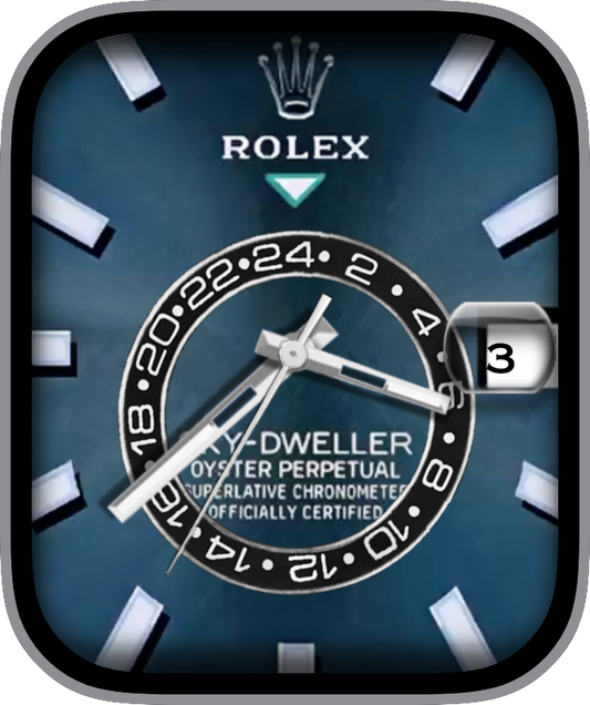 Free Apple Watch Face: RolexSkyDweller all Colors animated by AfzhanRazi