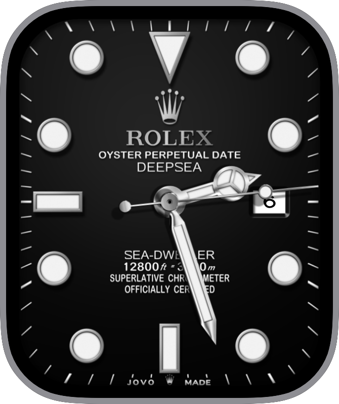 Free Apple Watch Face: JovoRolexDeepseaBlack