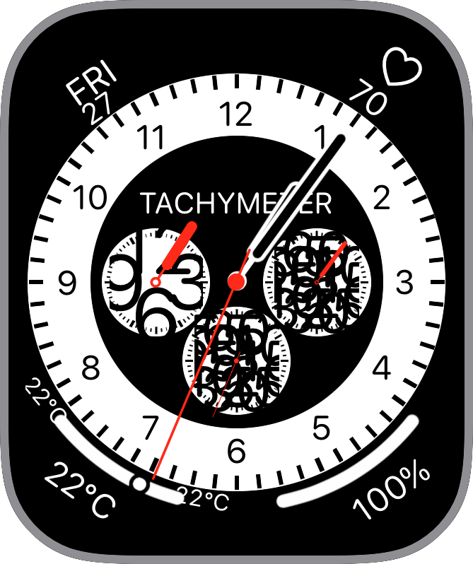 Kostenloses Apple Watch Face: JLC Moonphase Tourbillon