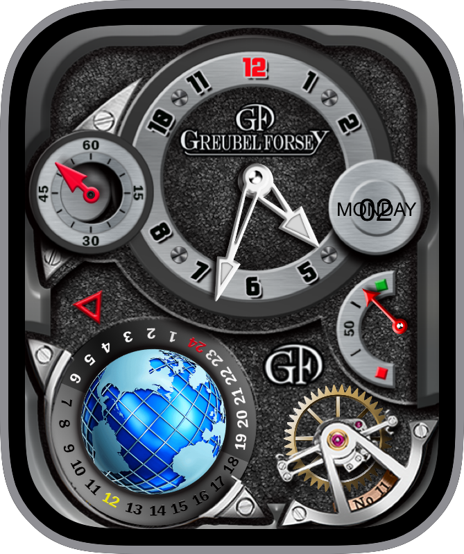 Free Apple Watch Face: JLC Moonphase Tourbillon