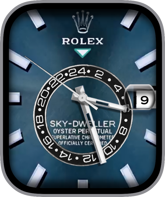 Free Apple Watch Face: RolexSkyDweller all Colors animated by AfzhanRazi